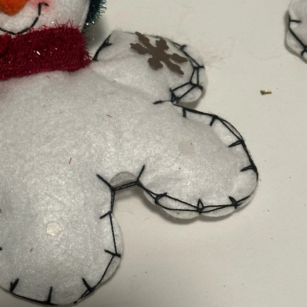 Large Collection of Stuffed Snowman Ornaments